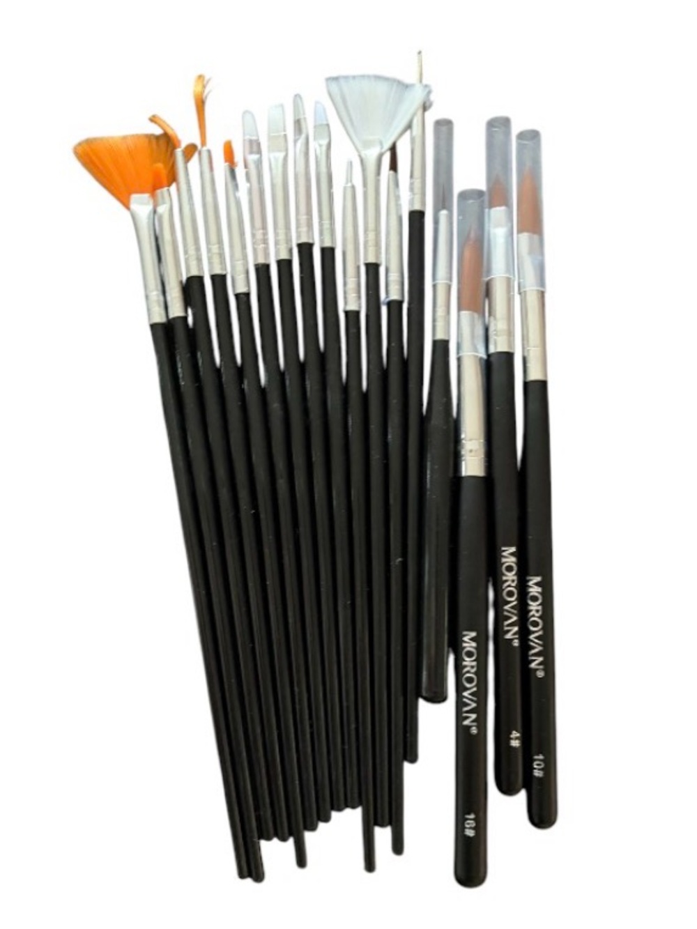 Nail art brushes set 🖤🤍🧡